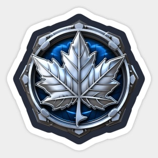 Maple Leaf Metal Badge Sticker